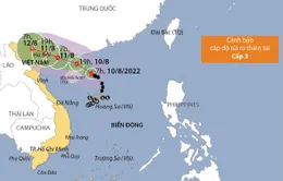 [Infographic] Đường đi của bão số 2 năm 2022 trên Biển Đông