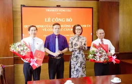 Thành ủy Vũng Tàu công bố và trao quyết định về công tác cán bộ