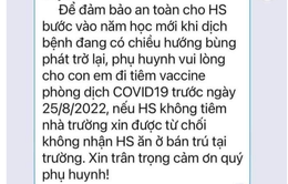 Thực hư thông tin học sinh Đà Nẵng không tiêm vaccine COVID-19 thì không được học bán trú