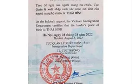 Bộ Công an in thông tin “Nơi sinh” vào mục bị chú của hộ chiếu mới từ 15/9