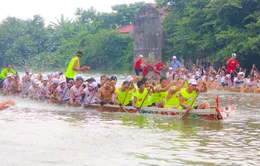 Đua thuyền truyền thống trên sông Kiến Giang mừng Tết Độc lập