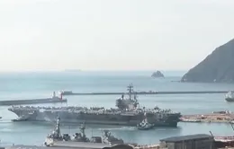 Tàu sân bay Mỹ USS Ronald Reagan đến Hàn Quốc tập trận