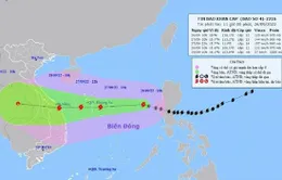 Bão số 4 di chuyển nhanh, có xu hướng mạnh lên