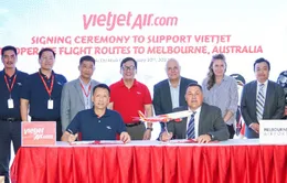 Lãnh đạo Vietjet cùng Bộ trưởng bang Victoria (Úc) công bố đường bay thẳng giữa TP Hồ Chí Minh và Melbourne từ ngày 31/3/2023