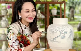 MC Mỹ Lan thích thú khi học làm gốm Chu Đậu