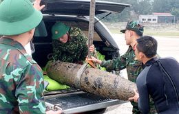 Xử lý, di dời thành công quả bom nằm dưới đáy biển ở Quảng Bình