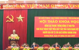 Hội thảo khoa học về Đồng chí Trung tướng Đồng Sỹ Nguyên