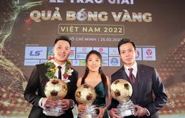 Nguyễn Văn Quyết, Huỳnh Như và Hồ Văn Ý đoạt Quả bóng vàng Việt Nam 2022