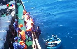 Tiếp tục tìm kiếm thuyền viên gặp nạn trên vùng biển Bình Thuận