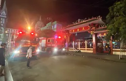Cháy trong khuôn viên Miếu bà Thiên Hậu ở Bình Dương