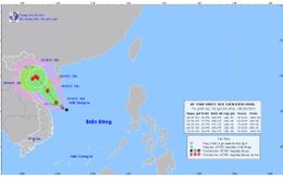 Áp thấp nhiệt đới giật cấp 9 cách quần đảo Hoàng Sa khoảng 200km