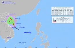 Bão số 5 đang giật cấp 10, di chuyển theo hướng Bắc Tây Bắc
