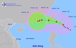 Bão KOINU di chuyển theo hướng Tây Bắc với tốc độ khoảng 10km/h