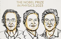 Giải Nobel Vật lý 2023 tôn vinh 3 nhà khoa học Pierre Agostini, Ferenc Krausz và Anne L' Huillier