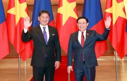 Chủ tịch Quốc hội Vương Đình Huệ hội kiến Tổng thống Mông Cổ Ukhnaagiin Khurelsukh