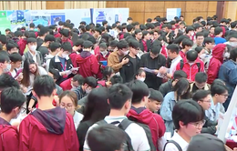 Hàng nghìn sinh viên tại Hà Nội tìm kiếm cơ hội việc làm