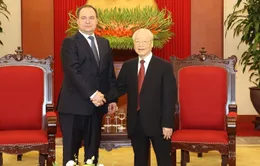 Tổng Bí thư Nguyễn Phú Trọng tiếp Thủ tướng Cộng hòa Belarus