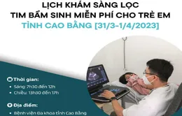 Khám sàng lọc bệnh tim miễn phí cho trẻ em tại Cao Bằng