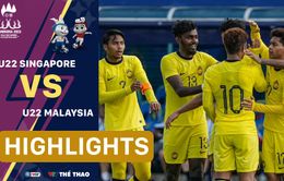Highlights | U22 Singapore 0-7 U22 Malaysia | Bảng B bóng đá nam SEA Games 32