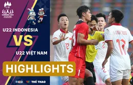 Highlights | U22 Indonesia 3-2 U22 Việt Nam | Bán kết 1 bóng đá nam SEA Games 32