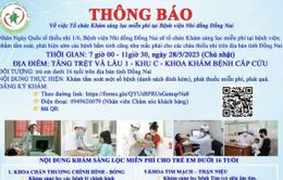 Khám sàng lọc miễn phí cho trẻ em nhân ngày 1/6