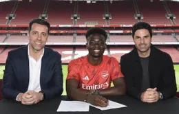 Bukayo Saka gắn bó với Arsenal đến năm 2027