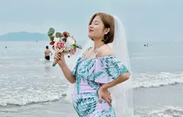 MC Hoàng Linh chụp ảnh cưới "độc" ở biển