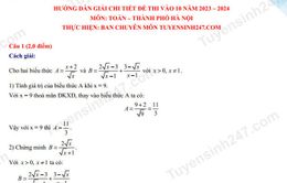Đáp án gợi ý môn Toán kỳ thi vào lớp 10 tại Hà Nội năm 2023