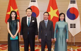 Chủ tịch nước Võ Văn Thưởng chủ trì tiệc chiêu đãi Tổng thống Hàn Quốc Yoon Suk Yeol