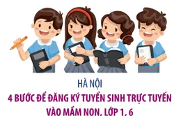 Hà Nội: 4 bước để đăng ký tuyển sinh trực tuyến vào mầm non, lớp 1, lớp 6