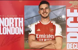 Declan Rice tới Arsenal với mức giá kỷ lục