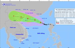 Khoảng chiều và đêm 18/7, bão số 1 ảnh hưởng đến đất liền Việt Nam