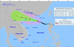 Bão số 1 có thể tăng lên cấp 12 trong tối mai (17/7)