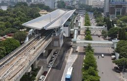 Metro Nhổn - Ga Hà Nội hoàn thành lắp đặt 8 nhà ga trên cao