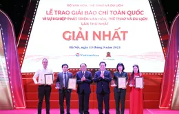 Tôn vinh các tác phẩm báo chí đóng góp cho sự nghiệp phát triển văn hóa, thể thao và du lịch