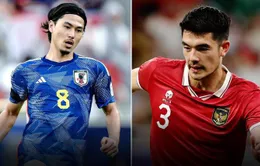 Asian Cup 2023 | ĐT Nhật Bản - ĐT Indonesia (18h30 ngày 24/1, VTV5 Tây Nam Bộ, VTV Cần Thơ)