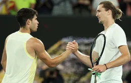 Australia mở rộng | Alexander Zverev loại Carlos Alcaraz tại tứ kết đơn nam