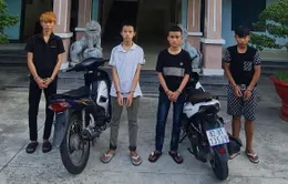Bắt giữ 4 đối tượng thanh thiếu niên thực hiện nhiều vụ trộm cắp xe máy