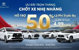 Bốn mẫu xe nhận ưu đãi mạnh tay từ Toyota Việt Nam và các Đại lý trong tháng 9