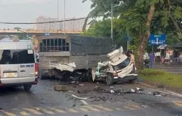 Tai nạn liên hoàn trên đường Nguyễn Văn Linh (TP Hồ Chí Minh) làm 2 người tử vong