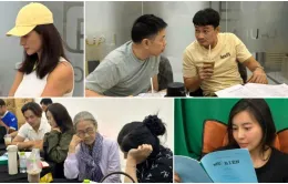 Kim Tuyến, Cao Thái Hà tất bật tập kịch bản phim “Mẹ biển”