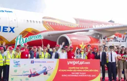 Vietjet tiên phong khai thác chuyến bay đầu tiên sử dụng nhiên liệu hàng không bền vững SAF do Petrolimex Aviation cung cấp, giảm thải 80% carbon