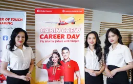 Tưng bừng ngày hội tuyển sinh tiếp viên hàng không Vietjet