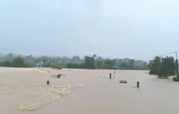 Mưa lớn gây ngập nhiều nơi ở Hà Tĩnh, giao thông chia cắt