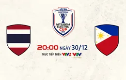 Bán kết lượt về Asean Cup | Thái Lan - Philippines | 20h00 ngày 30/12 trên VTV2, VTV Cần Thơ