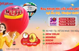 Vietjet tặng hành khách cơ hội trải nghiệm miễn phí
tại lễ hội khinh khí cầu lớn nhất Ấn Độ