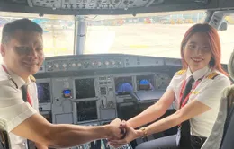 Những chuyến bay Tết và tình yêu bầu trời của gia đình phi công Vietjet