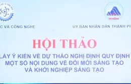 Hội thảo lấy ý kiến về Dự thảo Nghị định đổi mới sáng tạo và khởi nghiệp