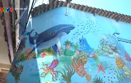 Độc đáo đường bích hoạ ở làng chài Nhơn Lý