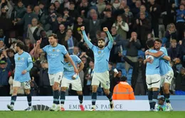 Thắng kịch tính Aston Villa, Man City vươn lên vị trí thứ 3 Ngoại hạng Anh